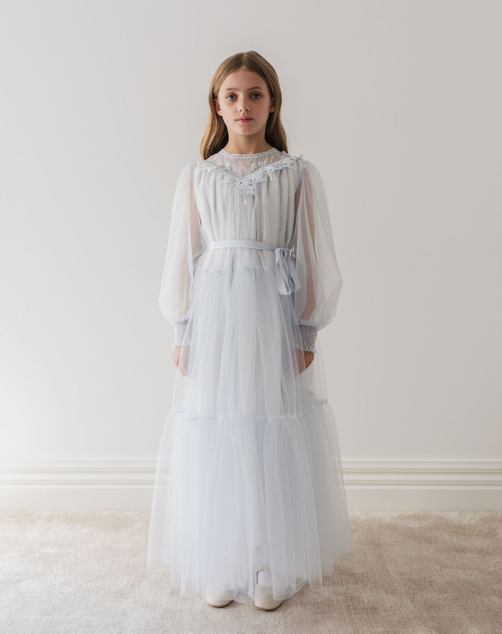 PETITE AMALIE GOLD VINTAGE YOLK TULLE DRESS Little Women Too PETITE AMALIE GOLD VINTAGE YOLK TULLE DRESS Little Women Too