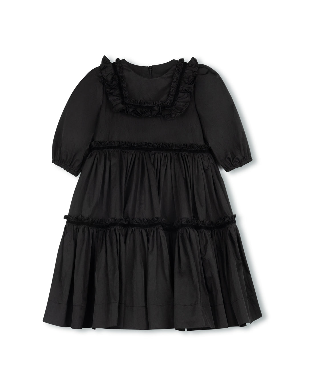 LILOU TAFFETA TIERED GOWN (SHORT) Little Women Too LILOU TAFFETA TIERED GOWN (SHORT) Little Women Too