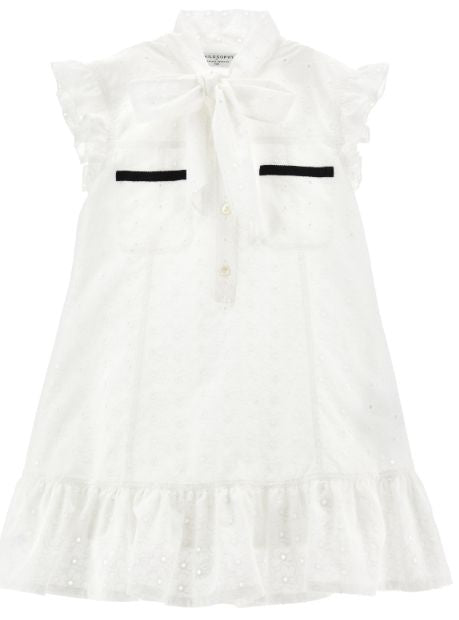 PHILOSOPHY TIE NECK EYELET DRESS  Little Women Too