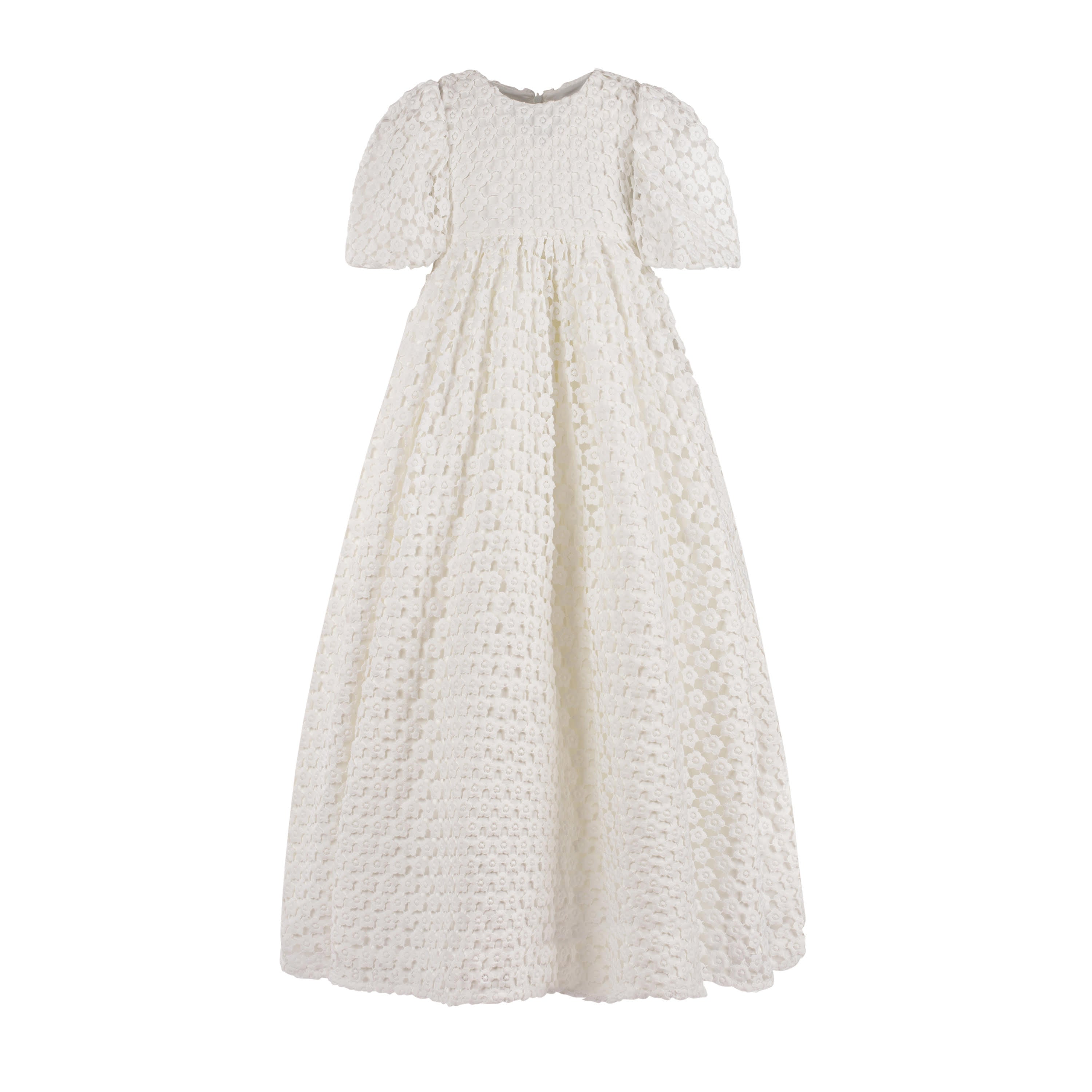 ELOISA FLOWER EYELET 3/4 SLEEVE GOWN Little Women Too ELOISA FLOWER EYELET 3/4 SLEEVE GOWN Little Women Too