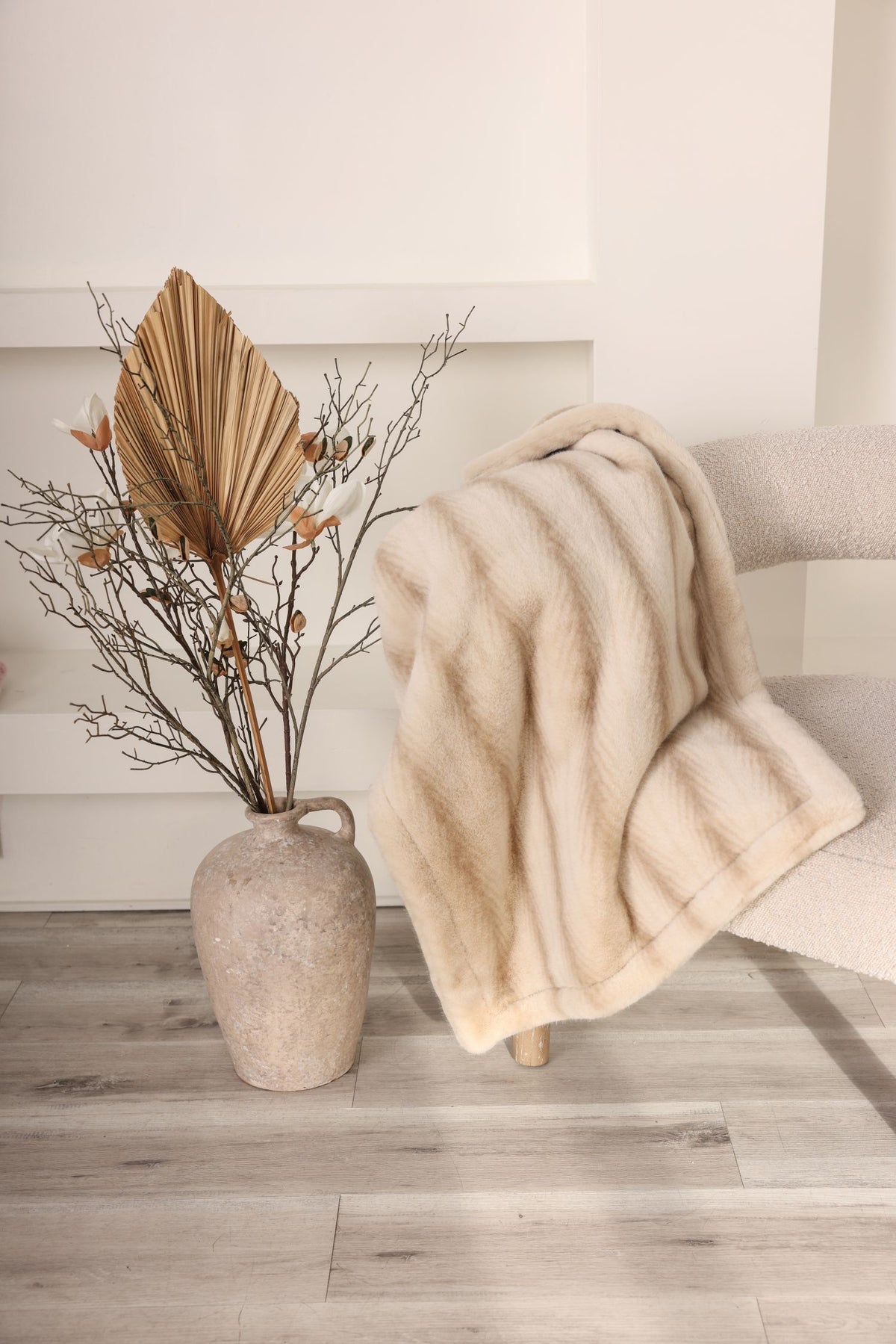 RITZ TONE ON TONE SHADED STRIPY BLANKET