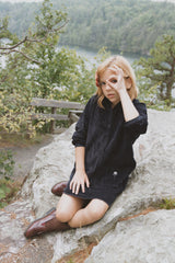 KIN KIN LONG SLEEVE CORUROY SHIRT DRESS