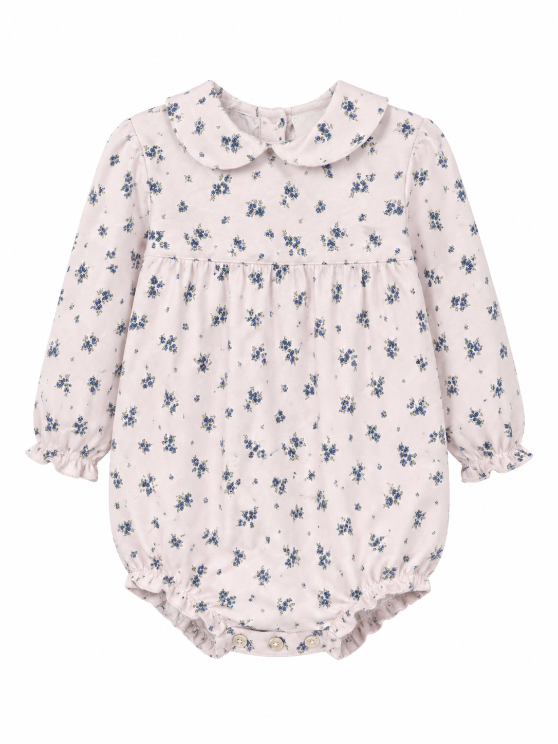 BABE AND TESS EMBROIDERED FLOWER DETAIL ROMPER
