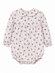 BABE AND TESS EMBROIDERED FLOWER DETAIL ROMPER