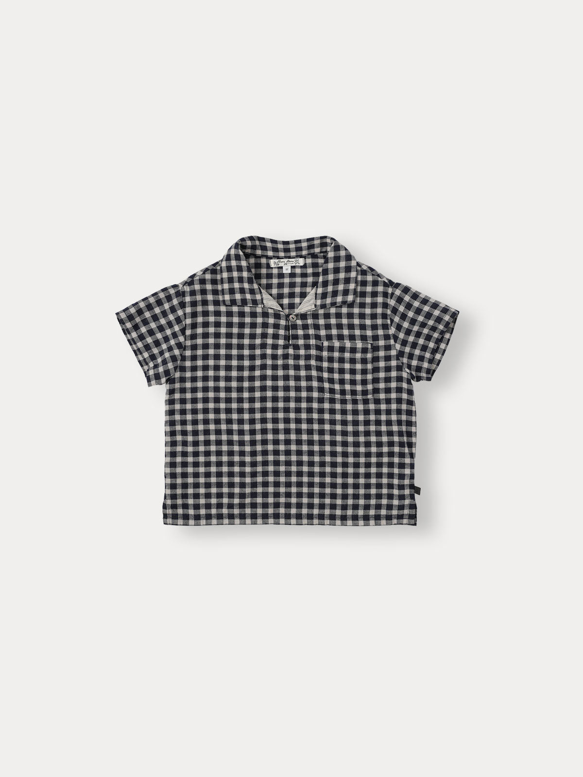 BENE BENE DOU CHECK HALF SHIRT