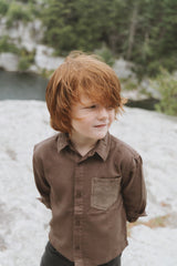 KIN KIN COLLAR DENIM BUTTON DOWN SHIRT