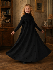 LITTLE LABEL BOW PRINT ROBE