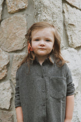 KIN KIN LONG SLEEVE SHIRT WOOL DRESS