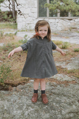 KIN KIN LONG SLEEVE SHIRT WOOL DRESS