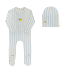 ELYS & CO. 2PC FRUIT PRINT FOOTIE+BEANIE SET