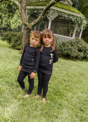 LITTLE LABEL 2PC WEEKEND WRAP BUTTON PAJAMAS