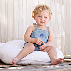 JAYBEE DENIM PANEL ROMPER