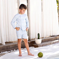 JAYBEE 2PC LINEN BLAZER WITH SHORTS SET