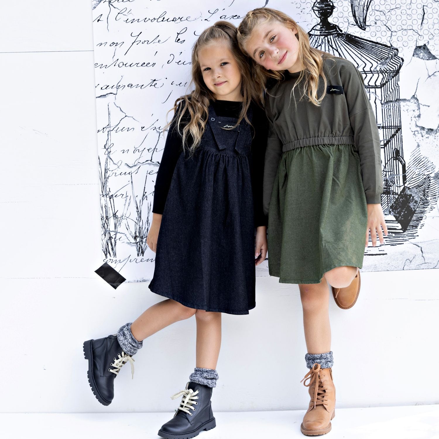 JAYBEE MOCK 2PC DENIM DRESS