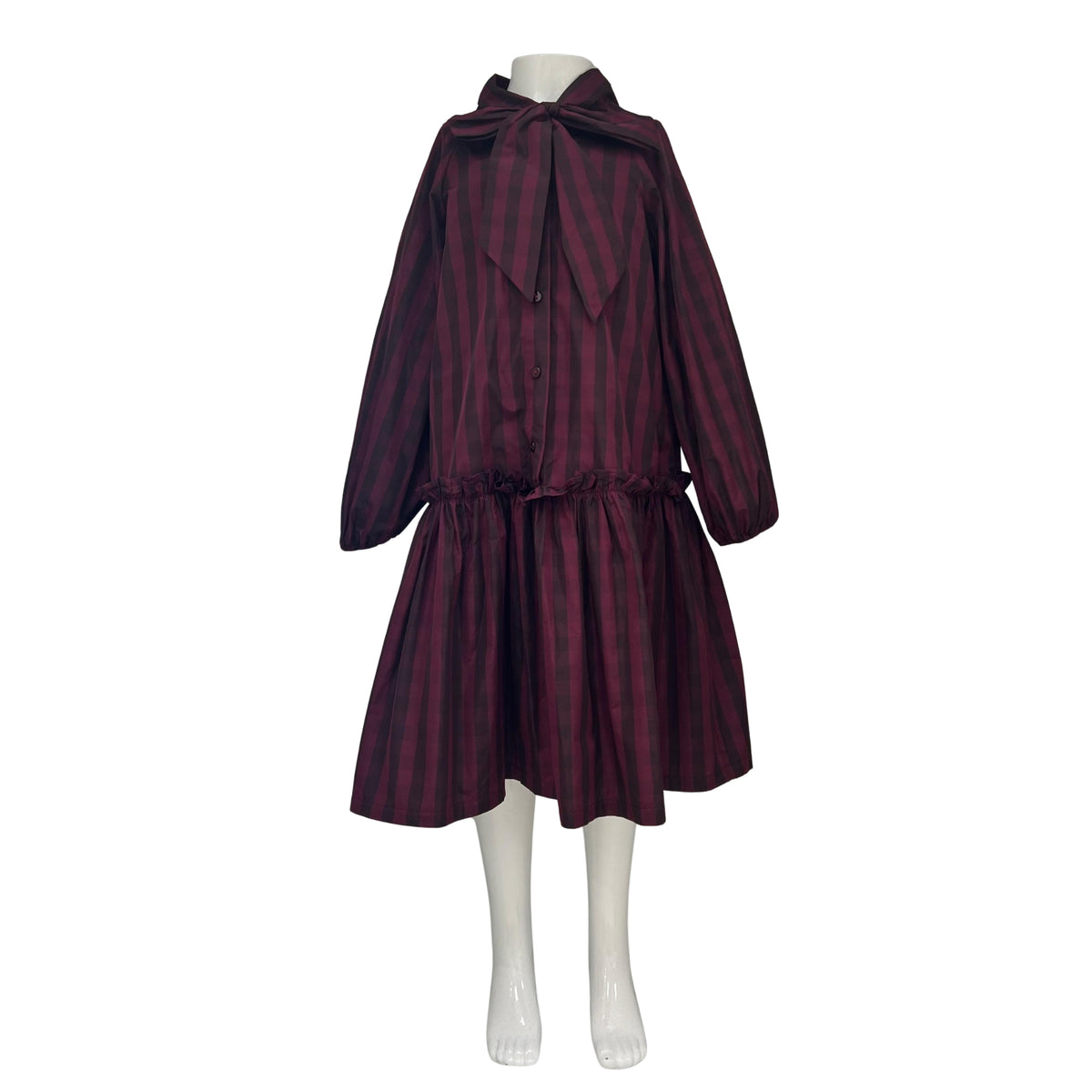 PICCOLA LUDO PANDORO LONG SLEEVE PLAID DRESS WITH TIE BOW