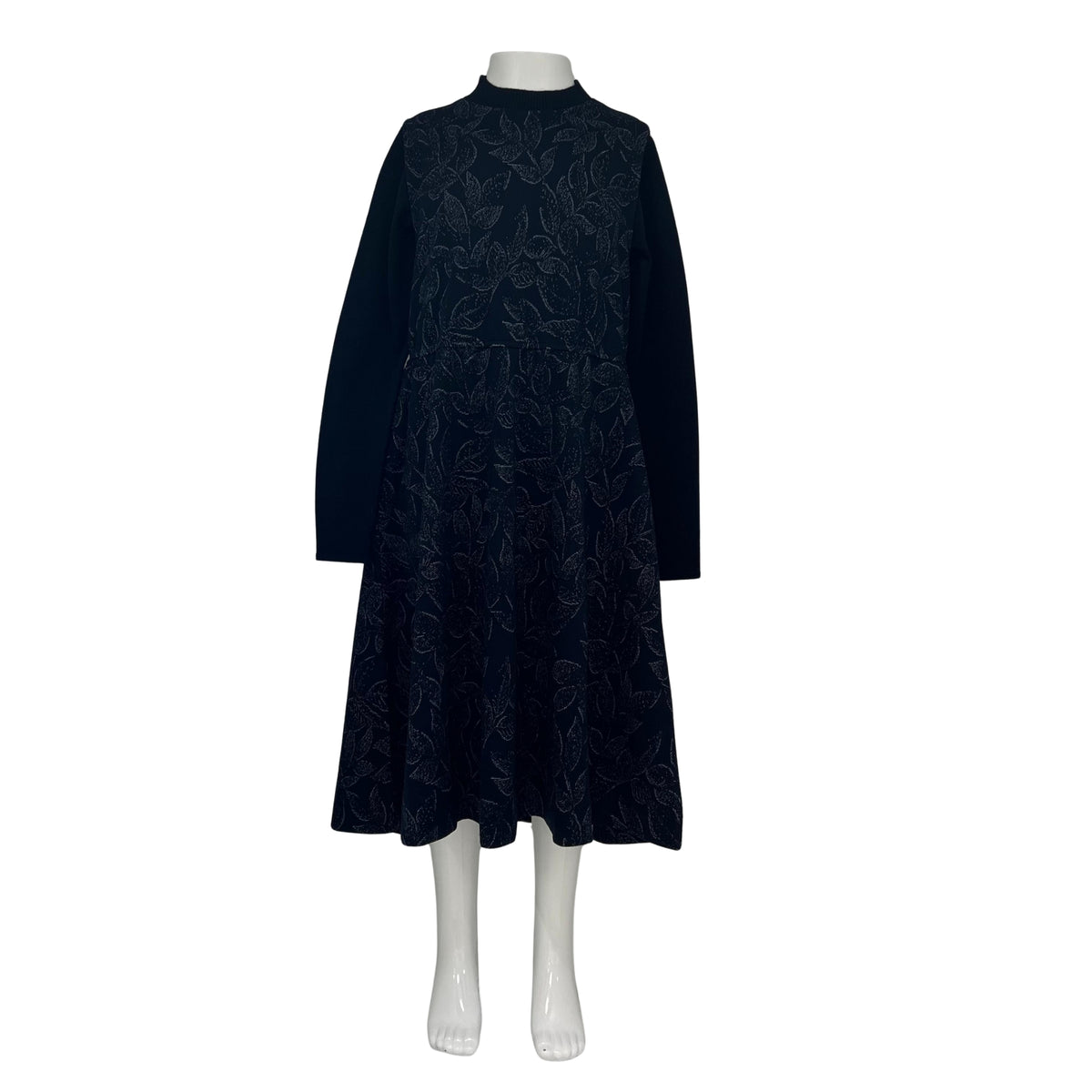 JOIE DE VIVRE 2PC LEAVES PRINT JAQUARD JUMPER SET