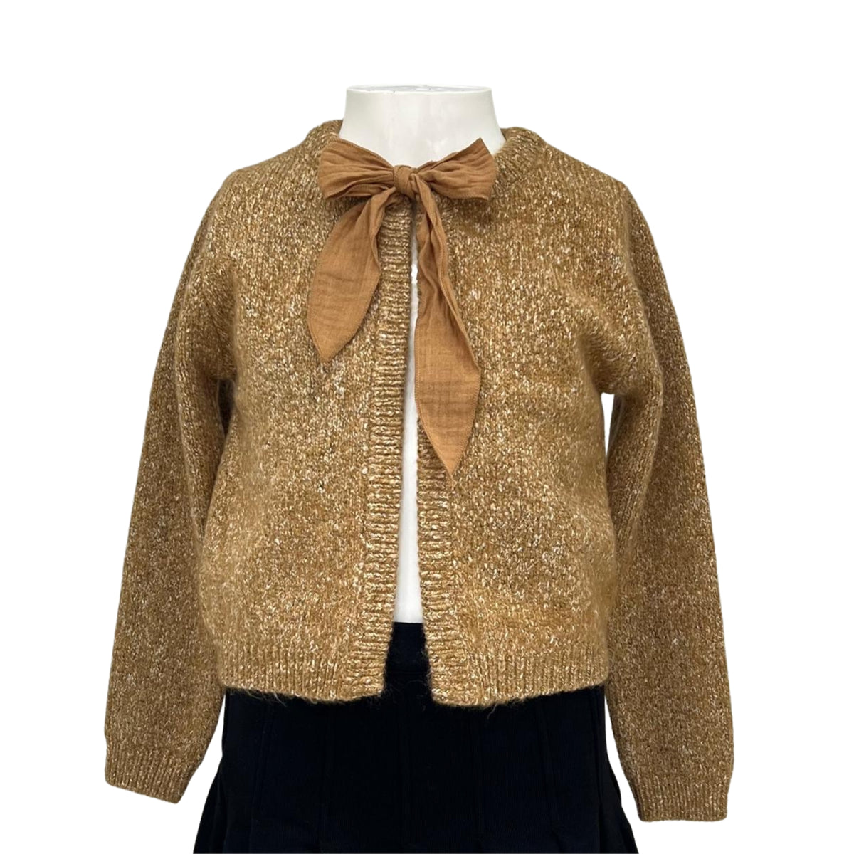 THE UMBRELLA ACADEMY MIX KNIT BOW TIE CARDIGAN