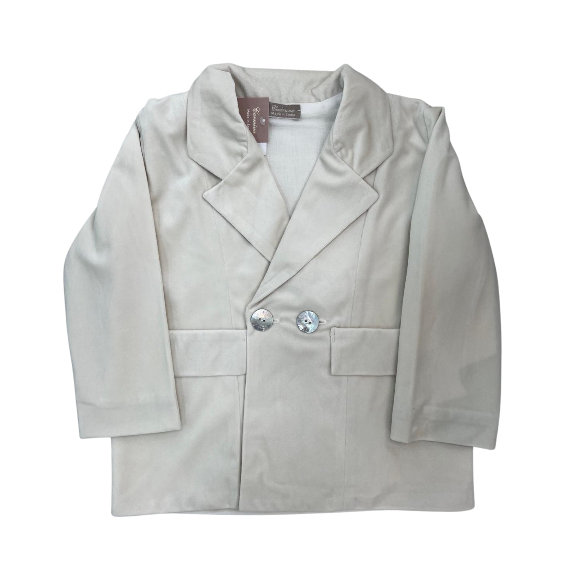 CARMINA VELVET COLLAR JACKET WITH 2 BUTTON