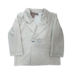 CARMINA VELVET COLLAR JACKET WITH 2 BUTTON