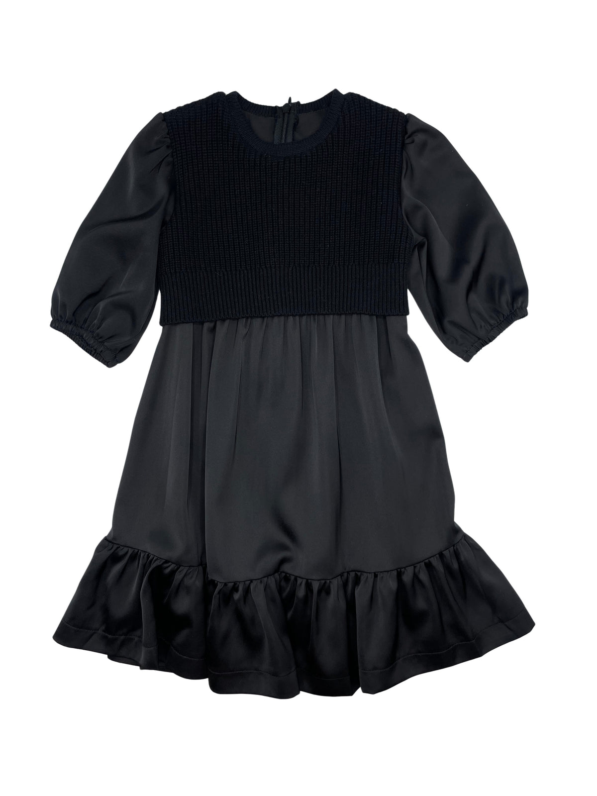 LONE FEATHER SATIN KNIT DRESS