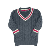 BZzy STYLE CABLE SCHOOL V-NECK SWEATER