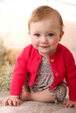 MINI P PRINTED SMOCKED LONG ROMPER