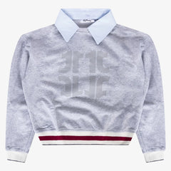 ONE TWENTY SIGNATURE COLLAR SWEATSHIRT