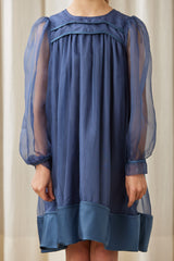 PETITE AMALIE ORGANZA BABYDOLL DRESS WITH SATIN HEM - 50% OFF FINAL SALE