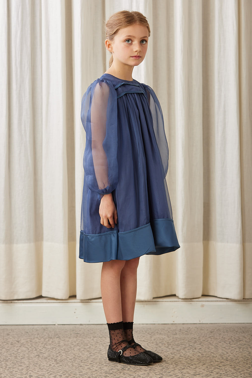 PETITE AMALIE ORGANZA BABYDOLL DRESS WITH SATIN HEM PETITE AMALIE ORGANZA BABYDOLL DRESS WITH SATIN HEM