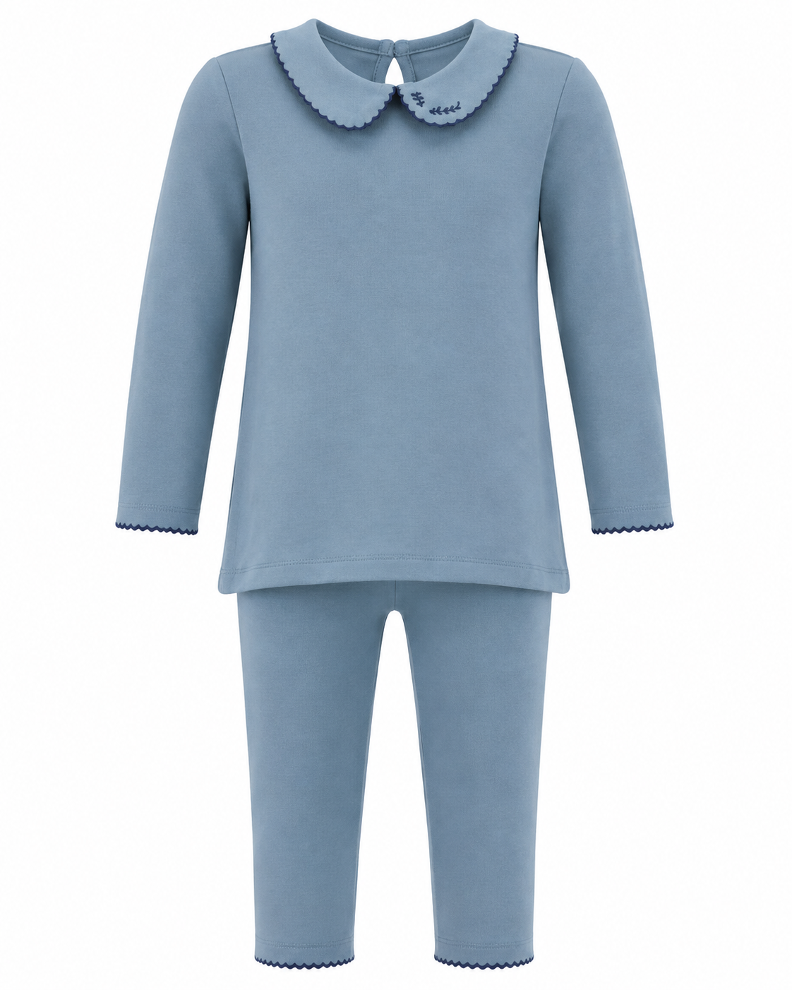 BONJOY 2PC COLLAR TRIM PAJAMA