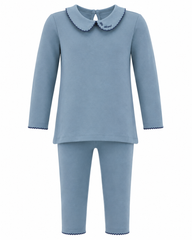 BONJOY 2PC COLLAR TRIM PAJAMA