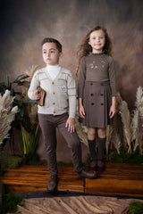 BELATI KNIT SWEATER WITH EMBROIDERED DETAIL AND NECK RIBBON