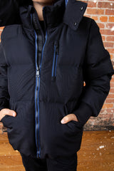 ELLABEE  BLUE ZIPPER AND LINING PUFFER COAT