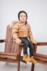 ELLABEE BELLA ENFANT FUR DOWN JACKET