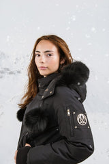 ELLABEE LAYLA CANVAS POM POM FOX  BOMBER