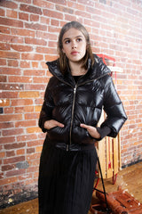ELLABEE DOUBLE ZIPPER BOMBER COAT