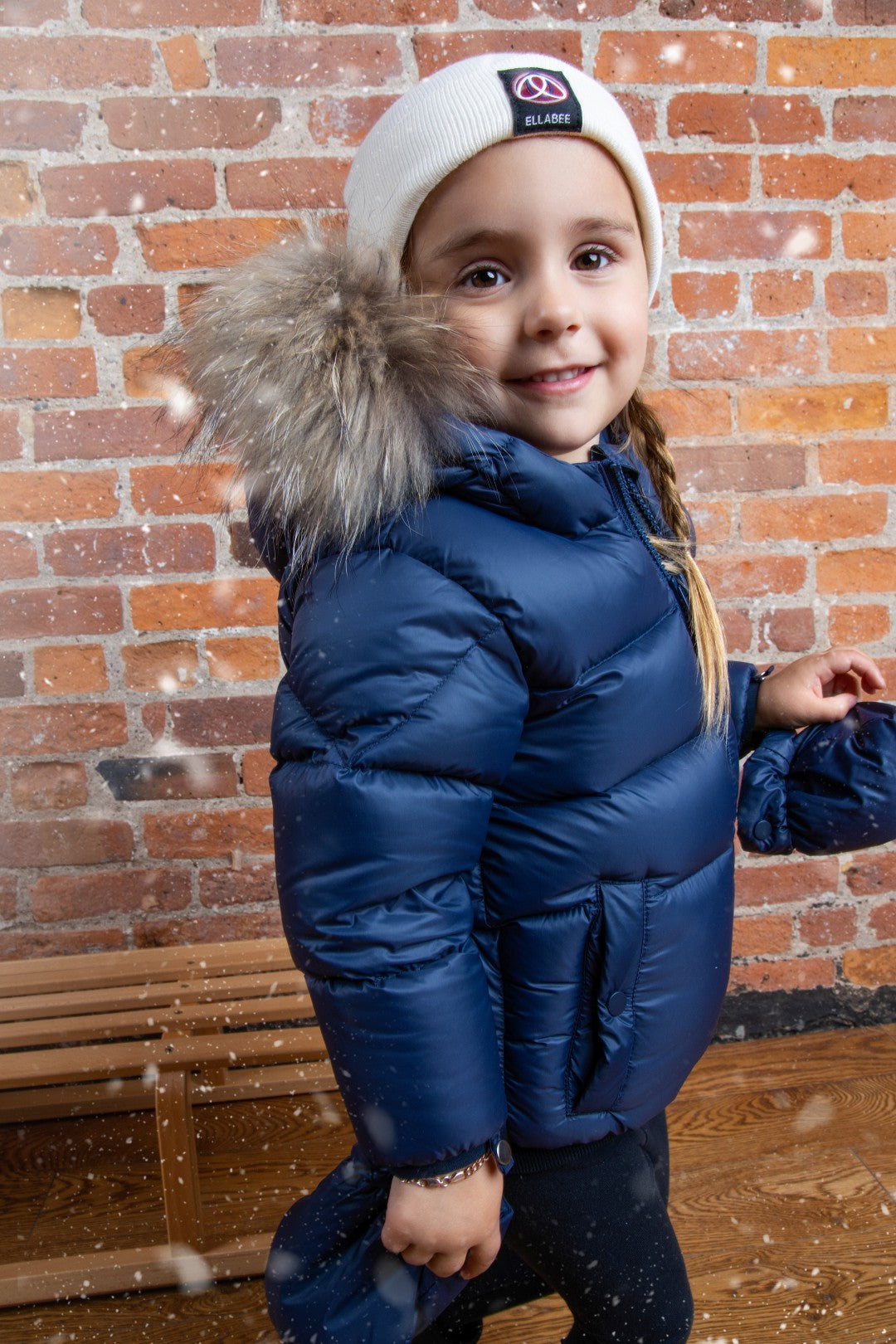 ELLABEE NATURAL FUR HOOD PUFFER COAT