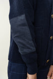 BELATI SEUDE ELBOW PATCH CARDIGAN