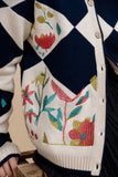 HEV JACQUARD EMBROIDERED CARDIGAN