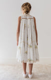 PETITE AMALIE DOILY APPLIQUE VOILE SLEEVELESS DRESS