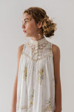 PETITE AMALIE DOILY APPLIQUE VOILE SLEEVELESS DRESS