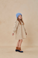 CERA UNA VOLTA EMMA OFF SHOULDER RUFFLE PRINTED TWILL DRESS