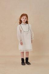 CERA UNA VOLTA MERCEDES RUFFLE BIB TOP ORGANZA DRESS