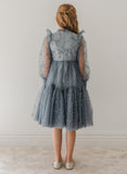 PETITE AMALIE FLOCKED DRESS