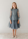 PETITE AMALIE FLOCKED DRESS