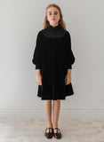 PETITE AMALIE VELVET SHIRRED ORGANZA DRESS