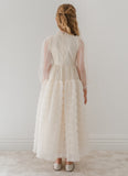 PETITE AMALIE SMOCKED TULLE GOWN