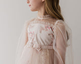 PETITE AMALIE ORCHID TULLE AND FRENCH LACE GOWN