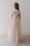 PETITE AMALIE ORCHID TULLE AND FRENCH LACE GOWN