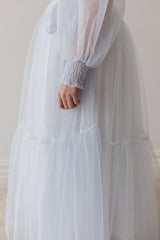 PETITE AMALIE GOLD VINTAGE YOLK TULLE DRESS